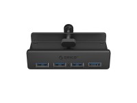 Hub Orico MH4PU con abrazadera, 4 puertos USB-A 3.0 - Negro Hub Orico MH4PU con abrazadera, 4 puertos USB-A 3.0 - Negro