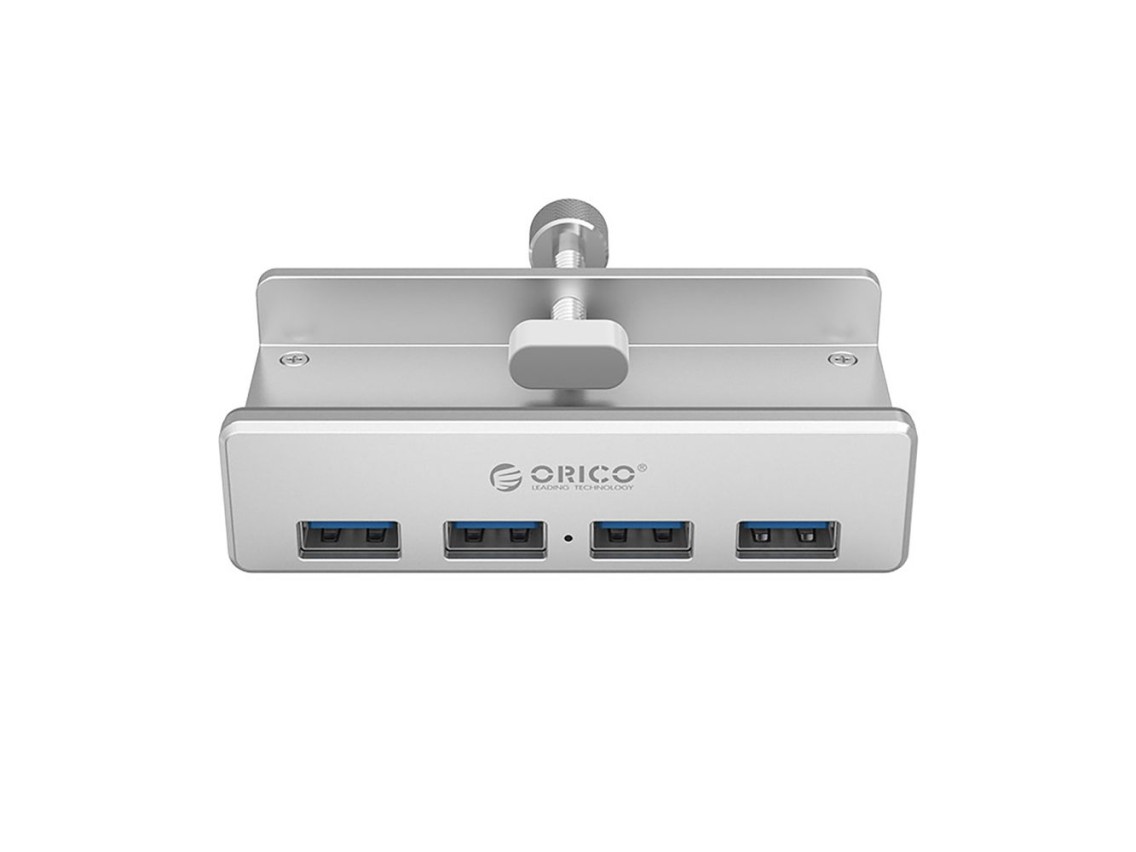 Orico MH4PU Hub Clamp-Mounted 4x USB-A 3.0 - Silver