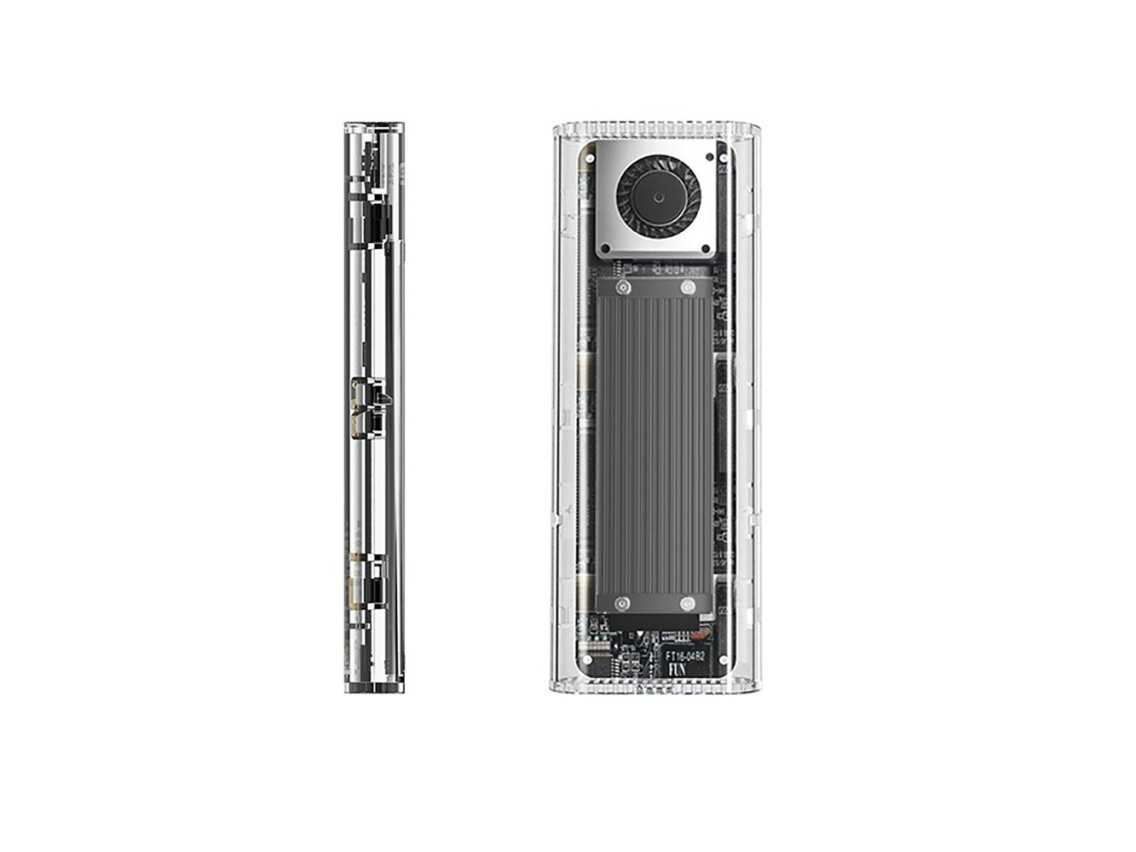 Unidade de disco Orico TCM2-G20 M.2 NVME USB-C 3.2 20Gb/s - Prata/Transparente