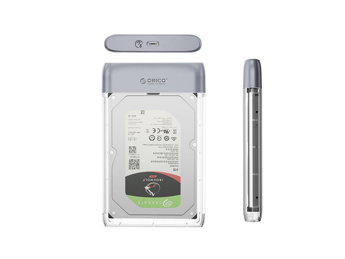 Orico TX25C3 2.5" HDD/SSD USB-C 5Gb/s Disk Drive - Transparent