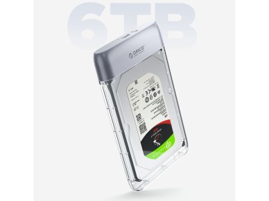 Unidad de disco Orico TX25C3 de 2,5" HDD/SSD USB-C de 5 Gb/s - Transparente