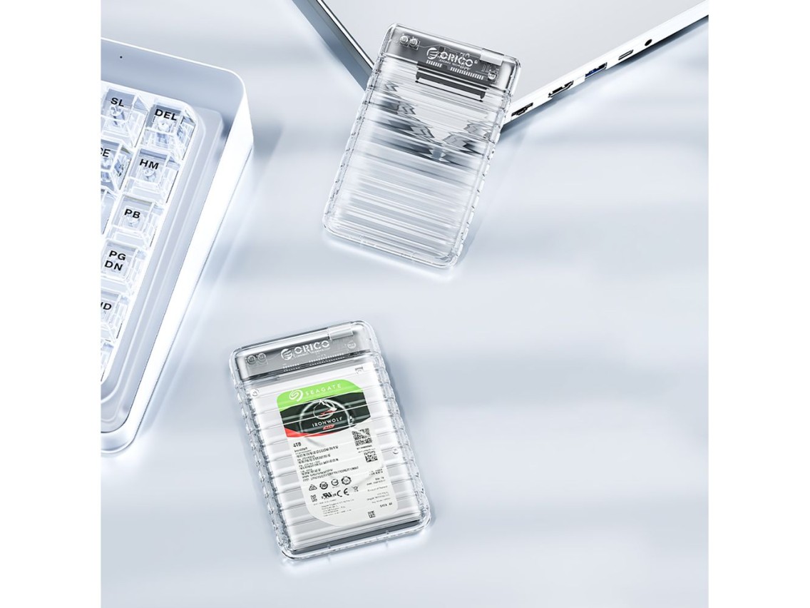 Orico 2139U3-V1 2.5" HDD/SSD USB Micro-B 5Gb/s Disk Drive - Transparent