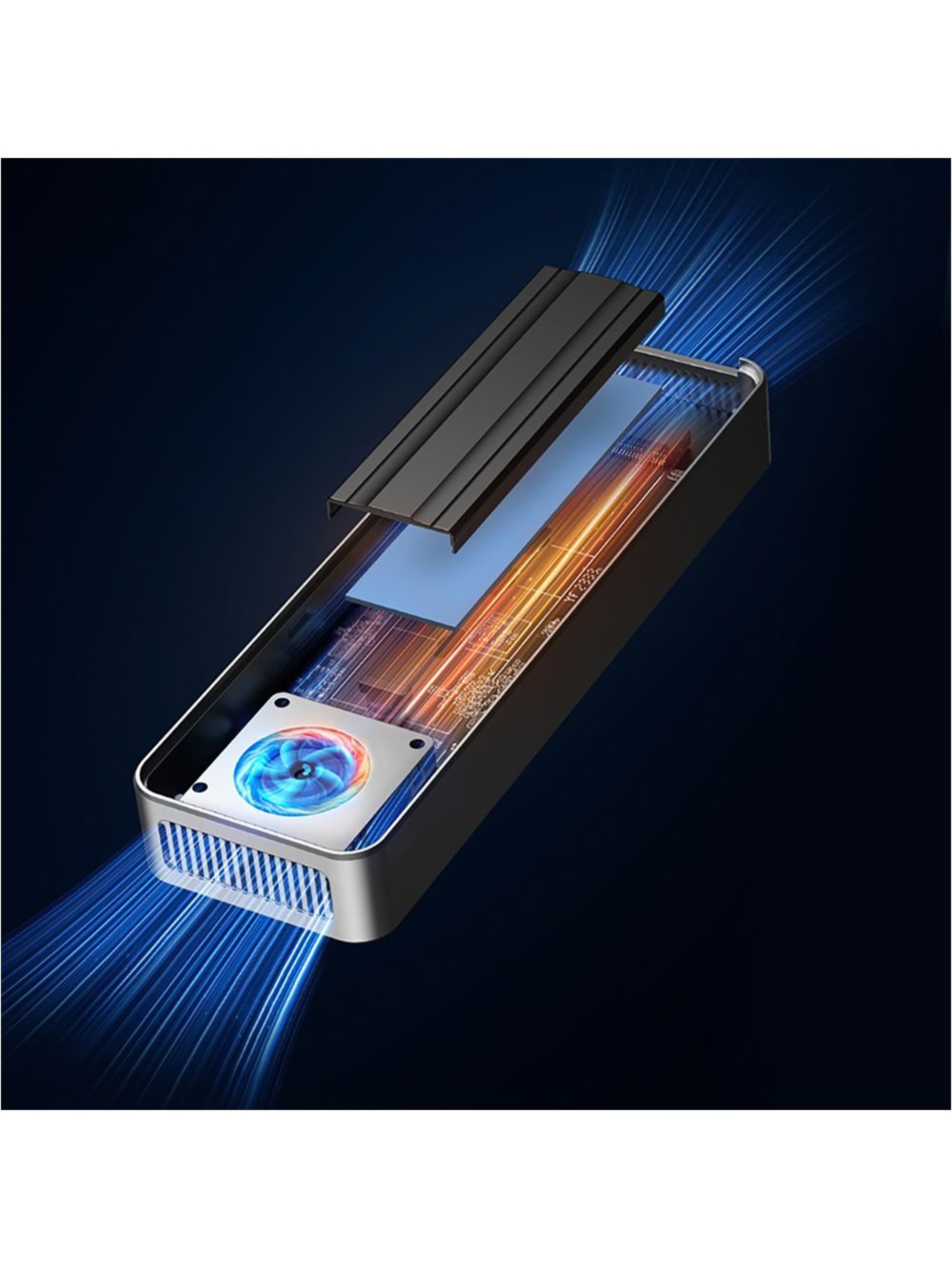 Orico OUM2-G20 M.2 NVME USB-C 3.2 20Gb/s Disk Drive - Silver