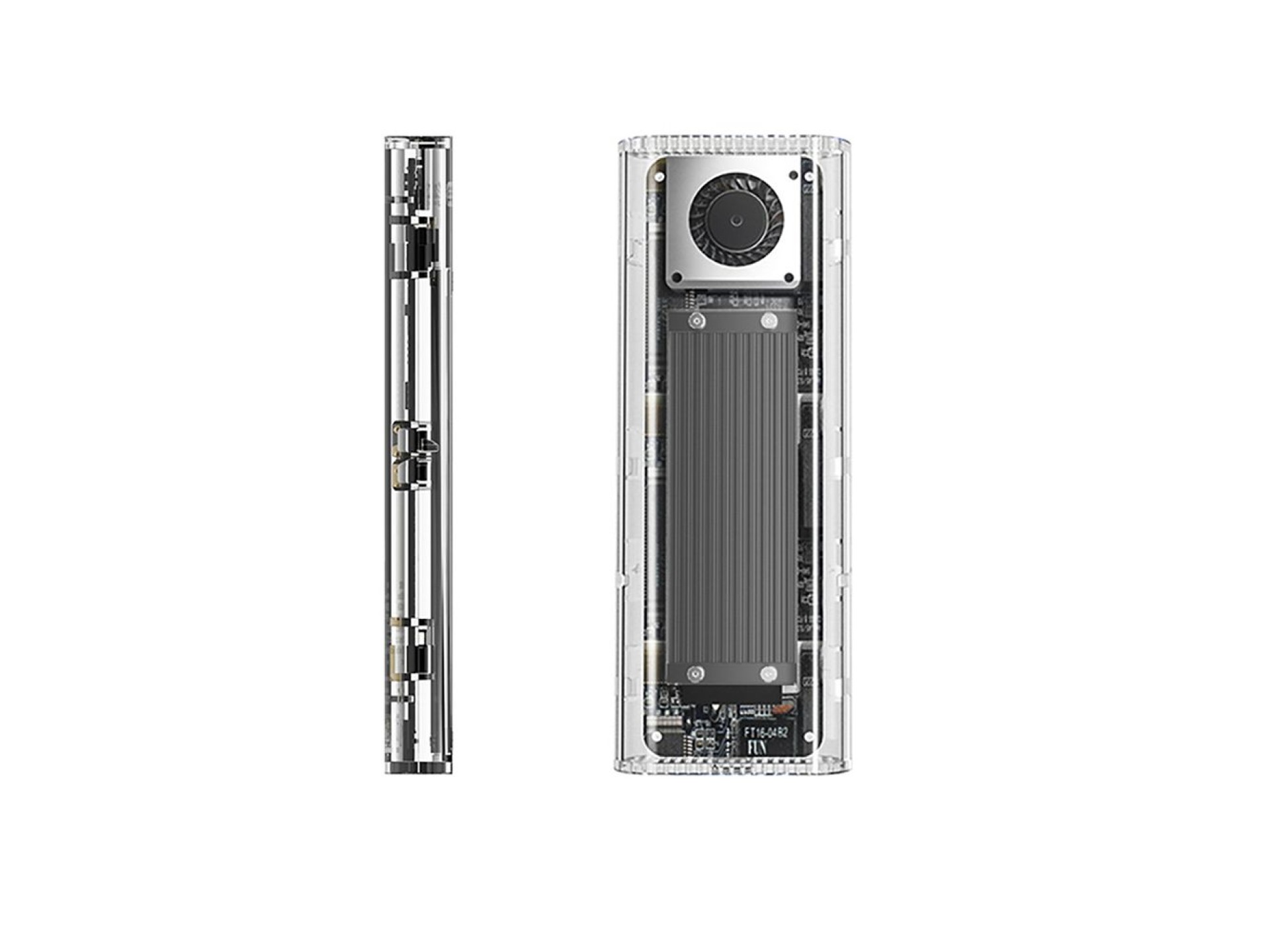 Unidade de disco Orico TCM2-G20 M.2 NVME USB-C 3.2 20Gb/s - Prata/Transparente