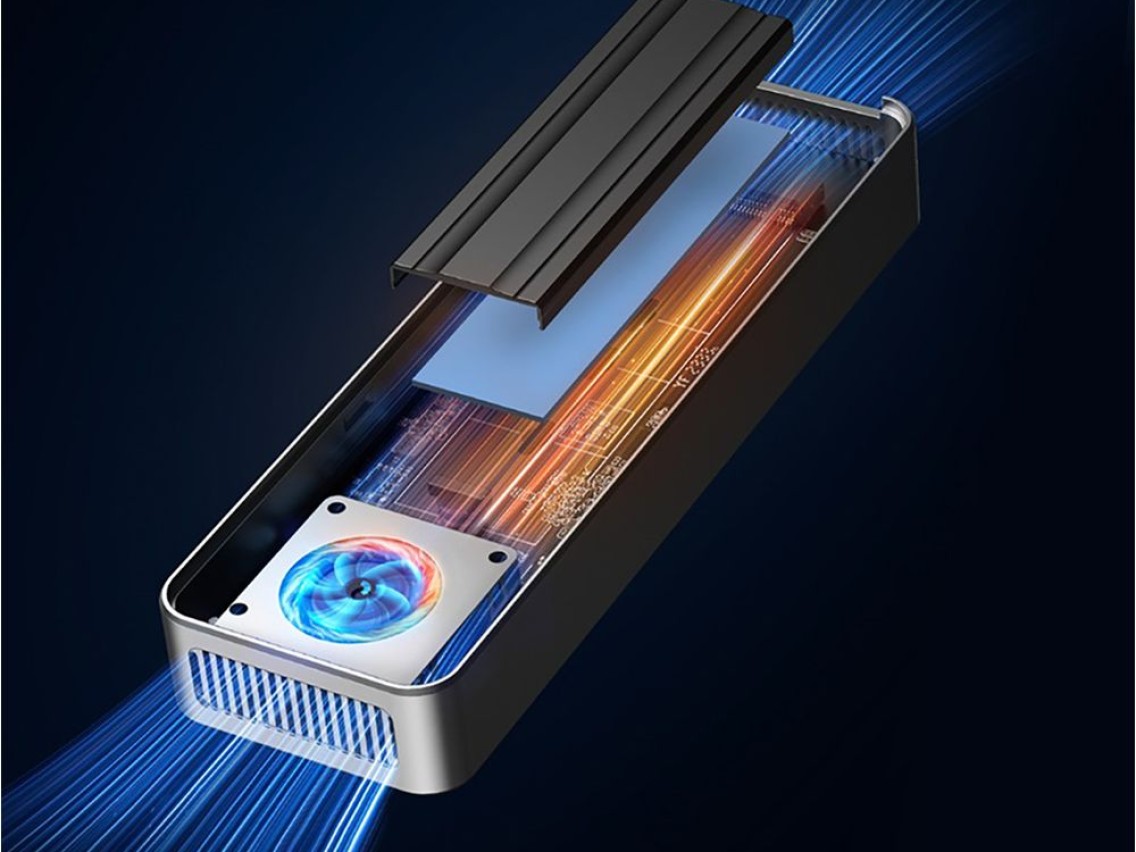 Orico OUM2-G20 M.2 NVME USB-C 3.2 20Gb/s Disk Drive - Silver