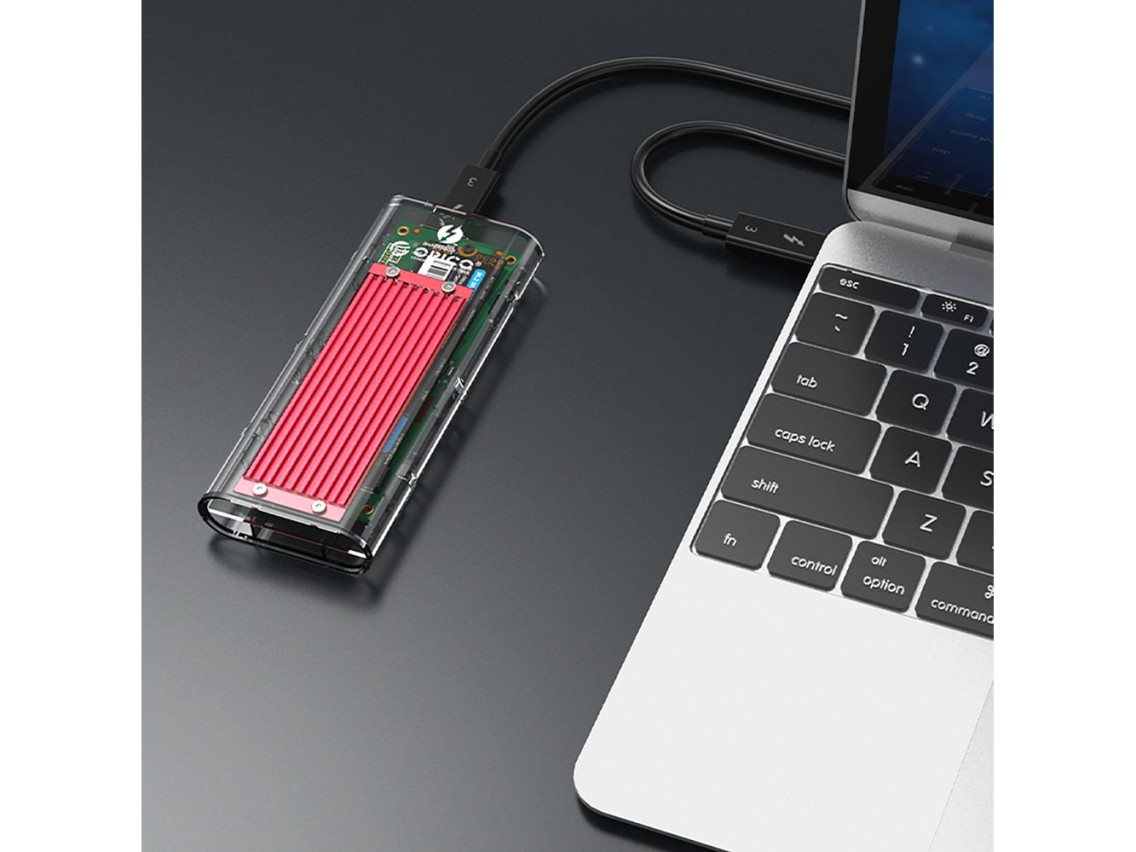 Unidade de disco Orico TCM2-C3 M.2 NVMe para USB-C 10Gb/s - Vermelha