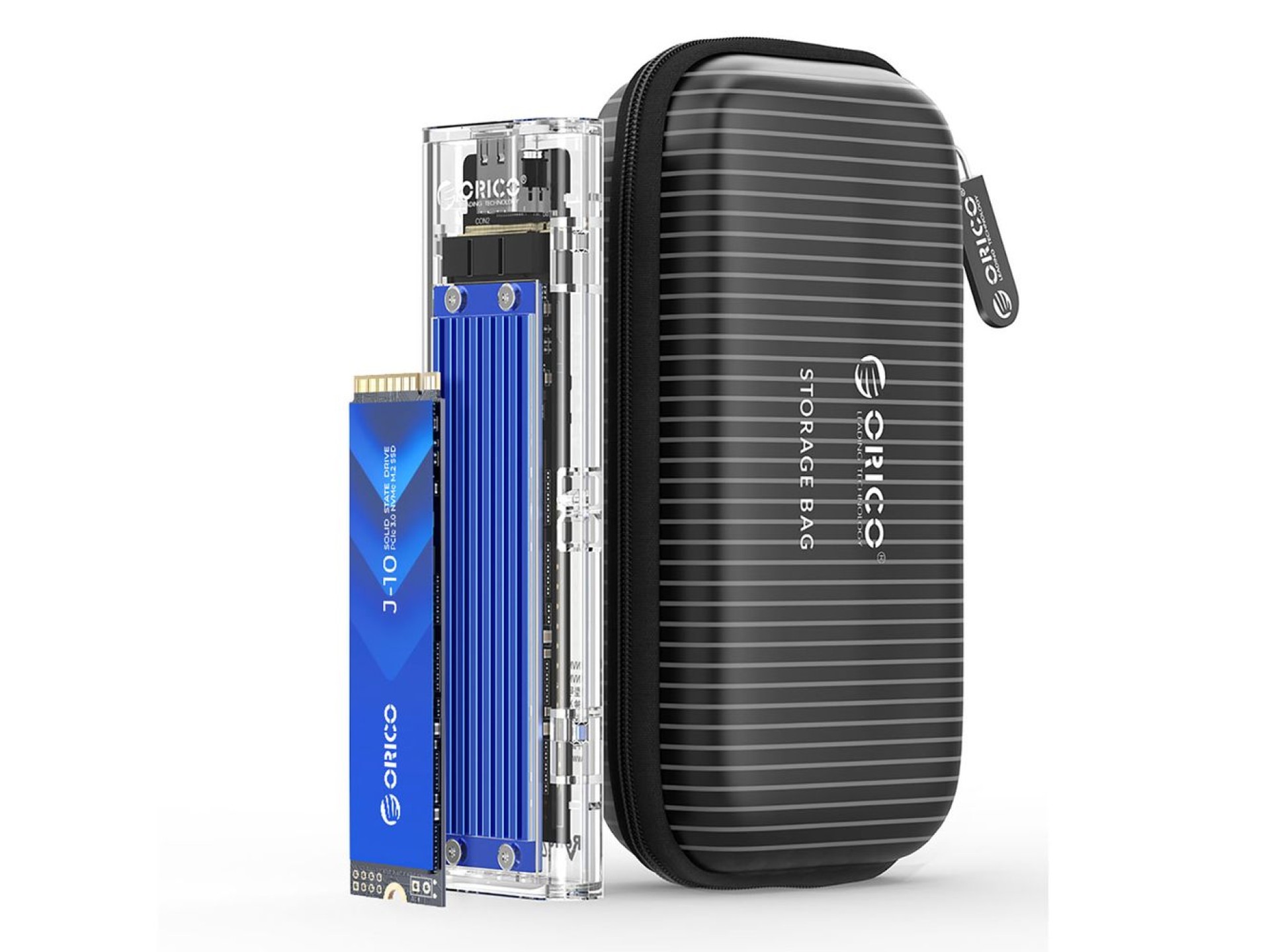 Unidade de disco Orico TCM2-C3 M.2 NVMe para USB-C 10Gb/s - Azul
