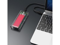 Unidade de disco Orico TCM2-C3 M.2 NVMe para USB-C 10Gb/s - Vermelha