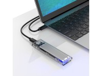 Unidade de disco Orico TCM2-C3 M.2 NVMe para USB-C 10Gb/s - Cinza Unidade de disco Orico TCM2-C3 M.2 NVMe para USB-C 10Gb/s - Cinza