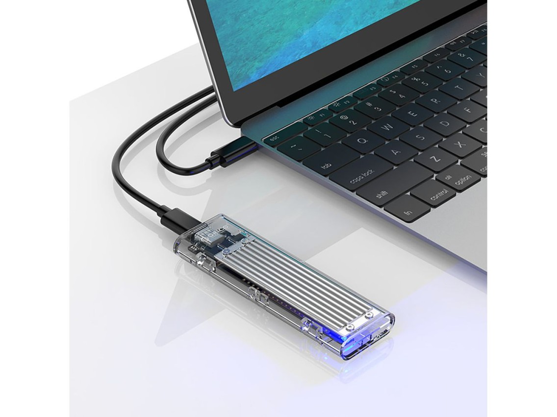 Unidade de disco Orico TCM2-C3 M.2 NVMe para USB-C 10Gb/s - Cinza