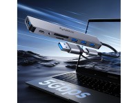 Orico YSA5-U3 USB-A/USB-C Hub Docking Station 3x USB-A 2.0 + 1x USB-A 3.0 - Gray Orico YSA5-U3 USB-A/USB-C Hub Docking Station 3x USB-A 2.0 + 1x USB-A 3.0 - Gray