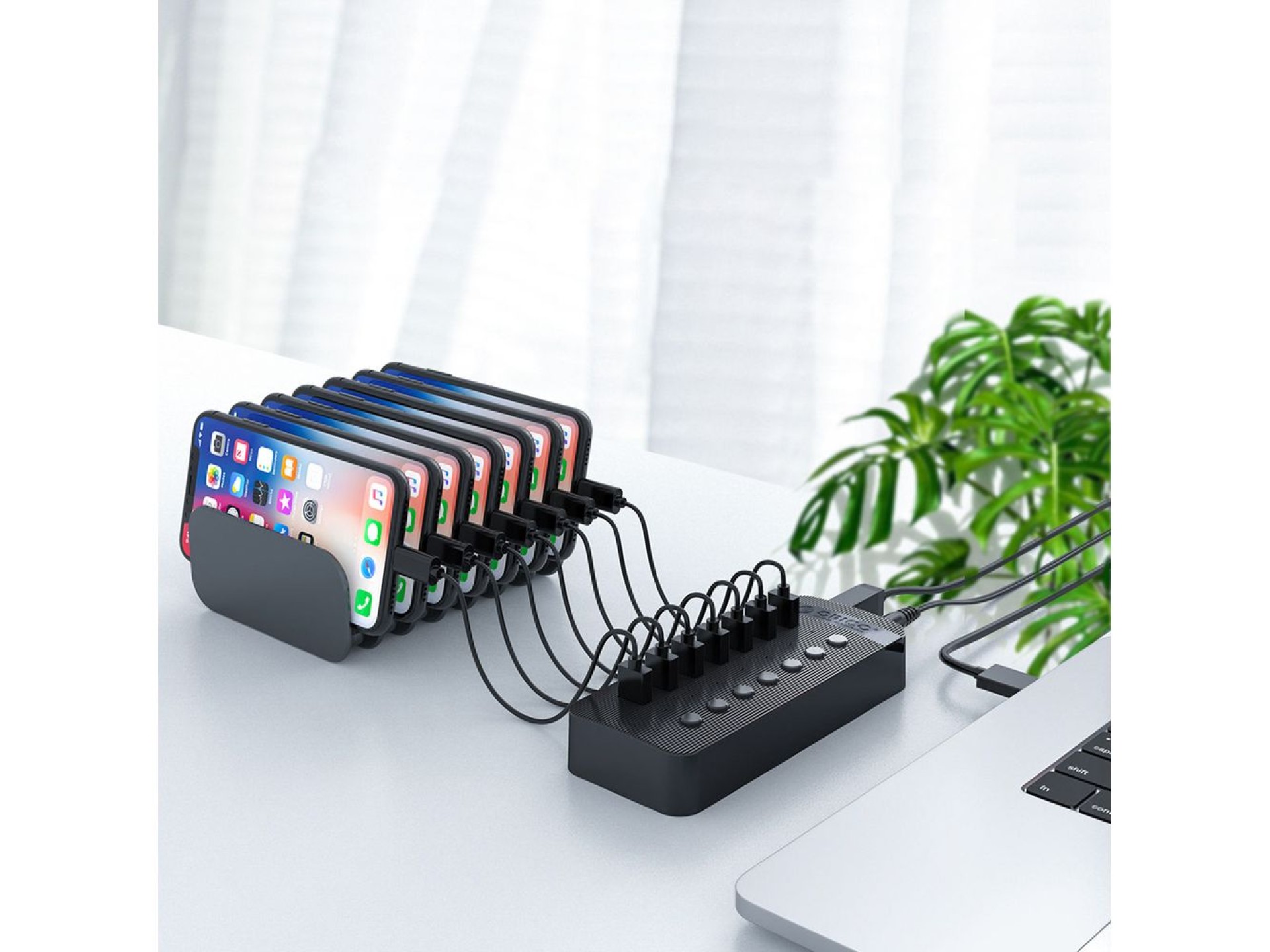 Orico CT2U3-16AB 16x USB-A 3.0 Hub with Switches - Black