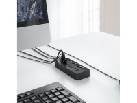 Orico CT2U3-10AB 10x USB-A 3.0 Hub with Switches - Black