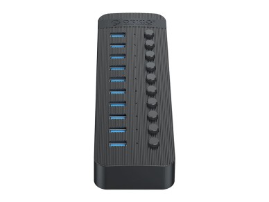 Orico CT2U3-10AB 10x USB-A 3.0 Hub with Switches - Black