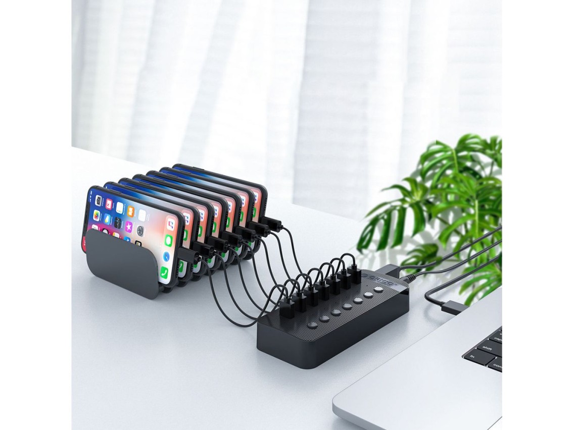 Orico CT2U3-16AB 16x USB-A 3.0 Hub with Switches - Black