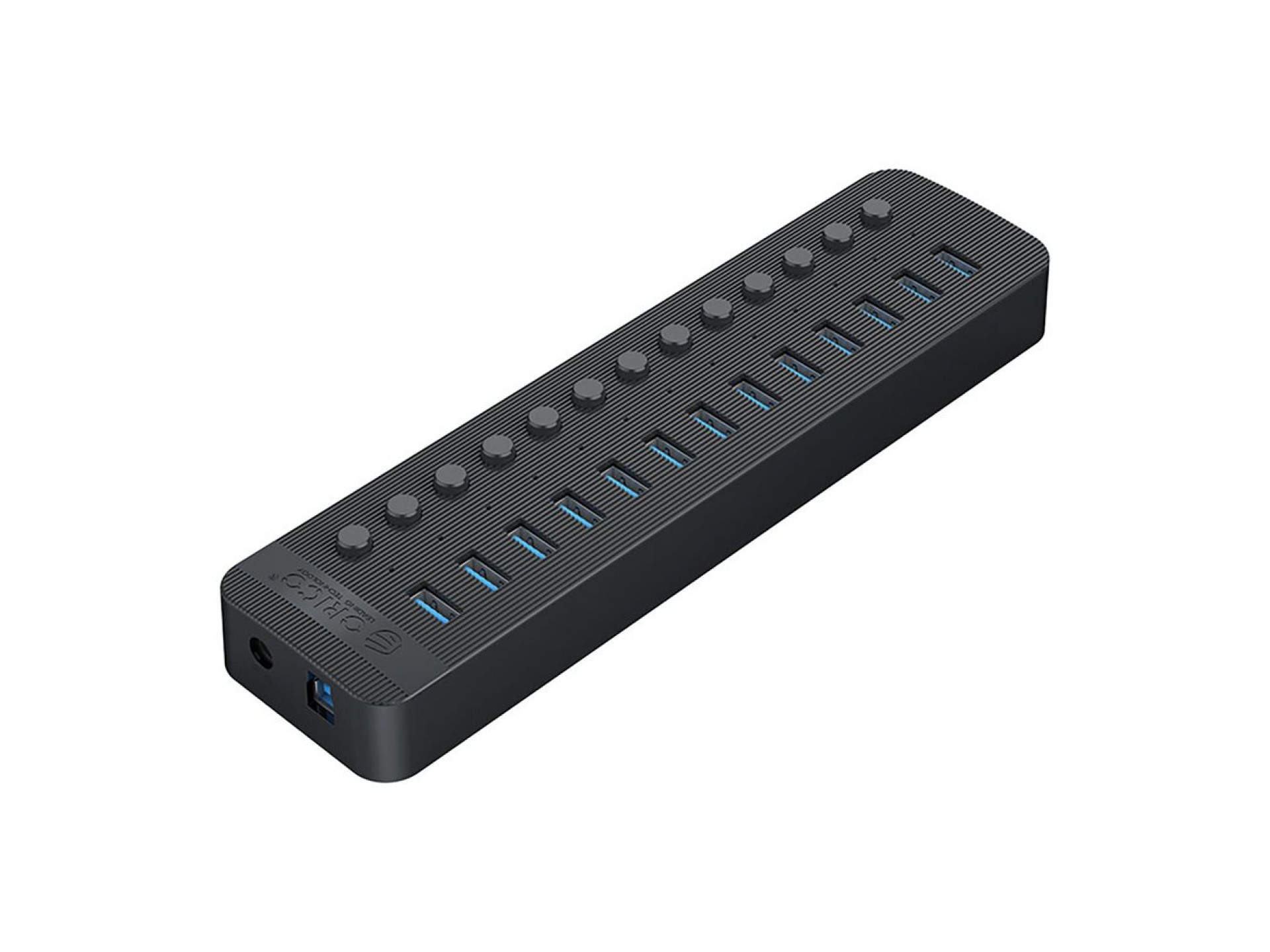 Hub Orico CT2U3-13AB com 13 portas USB-A 3.0 e interruptores - Preto