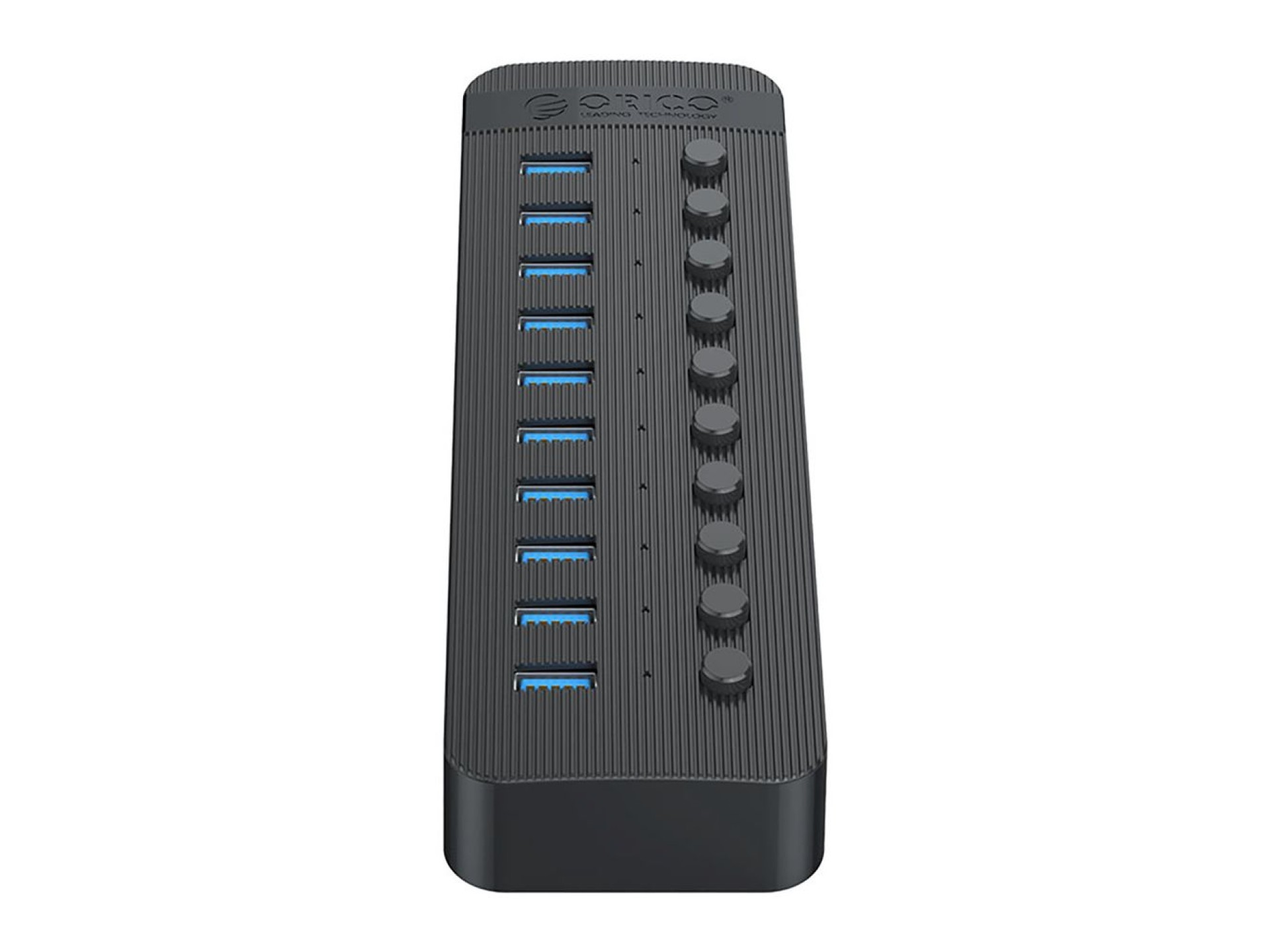 Orico CT2U3-10AB 10x USB-A 3.0 Hub with Switches - Black