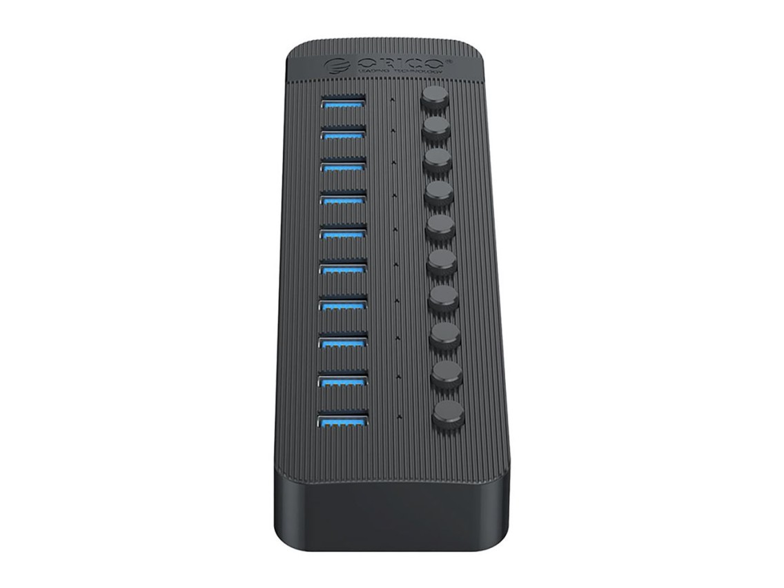Orico CT2U3-10AB 10x USB-A 3.0 Hub with Switches - Black