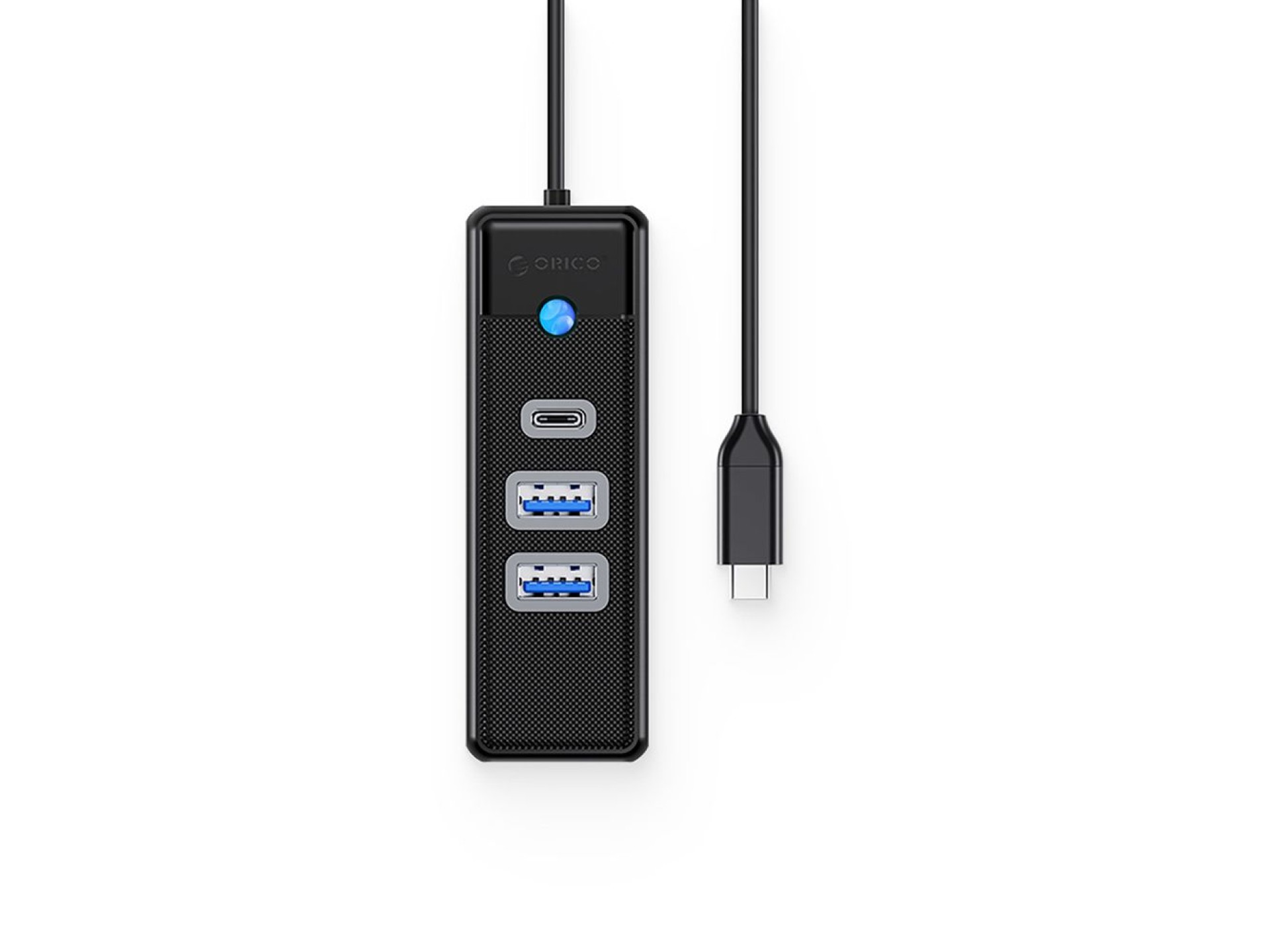 Hub USB-C Orico PWC2U-C3 / 2 puertos USB-A 3.0 + 1 puerto USB-C 3.0 - Negro