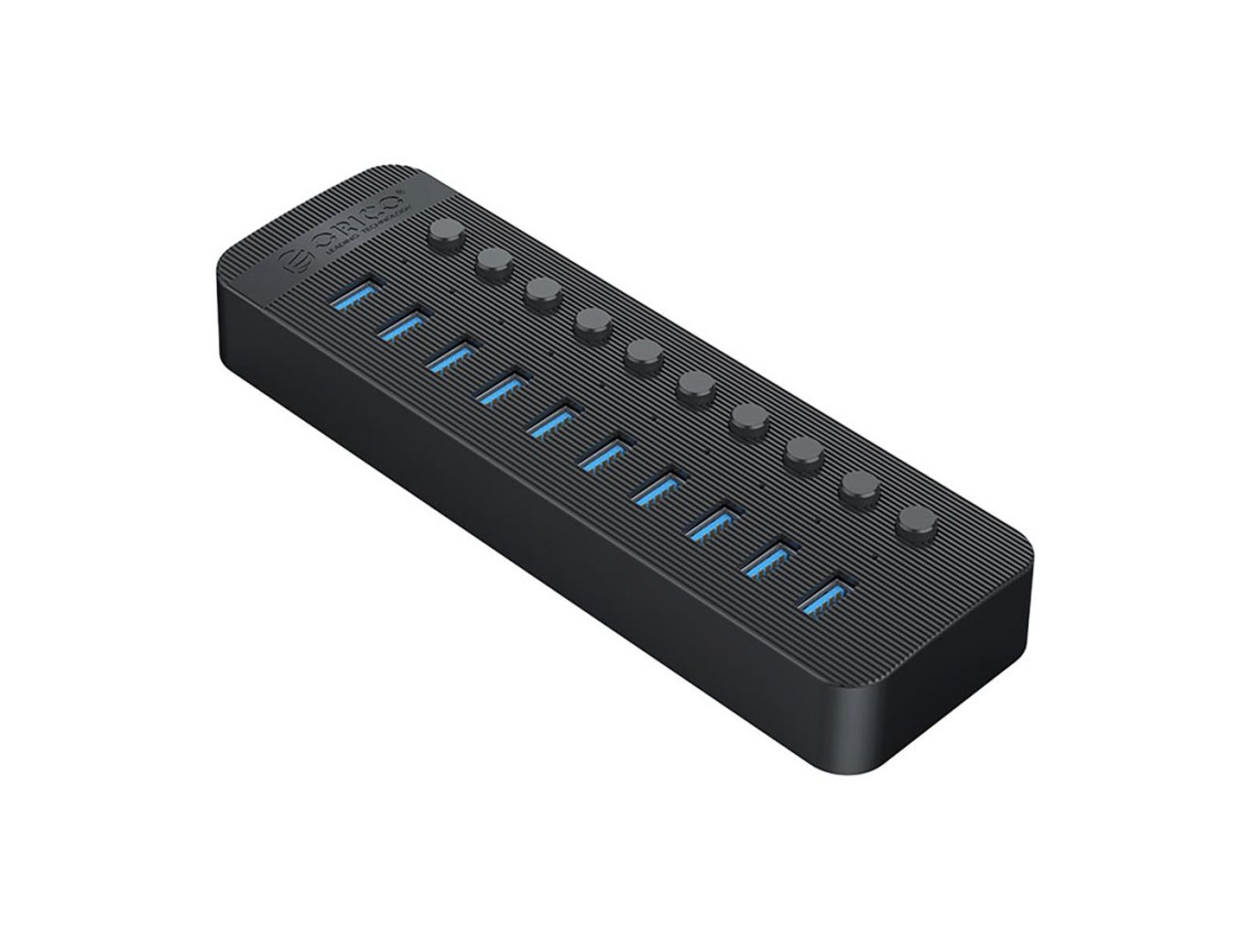 Orico CT2U3-10AB 10x USB-A 3.0 Hub with Switches - Black