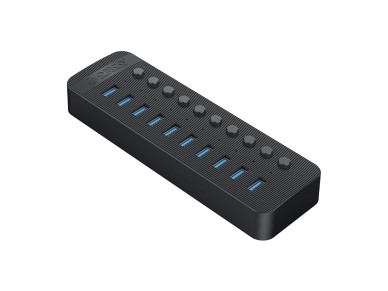 Orico CT2U3-10AB 10x USB-A 3.0 Hub with Switches - Black