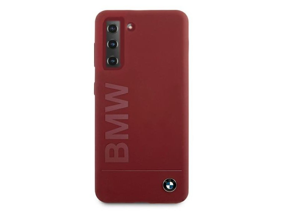 BMW Silicone Signature Logo Case for Samsung Galaxy S21+ - Red