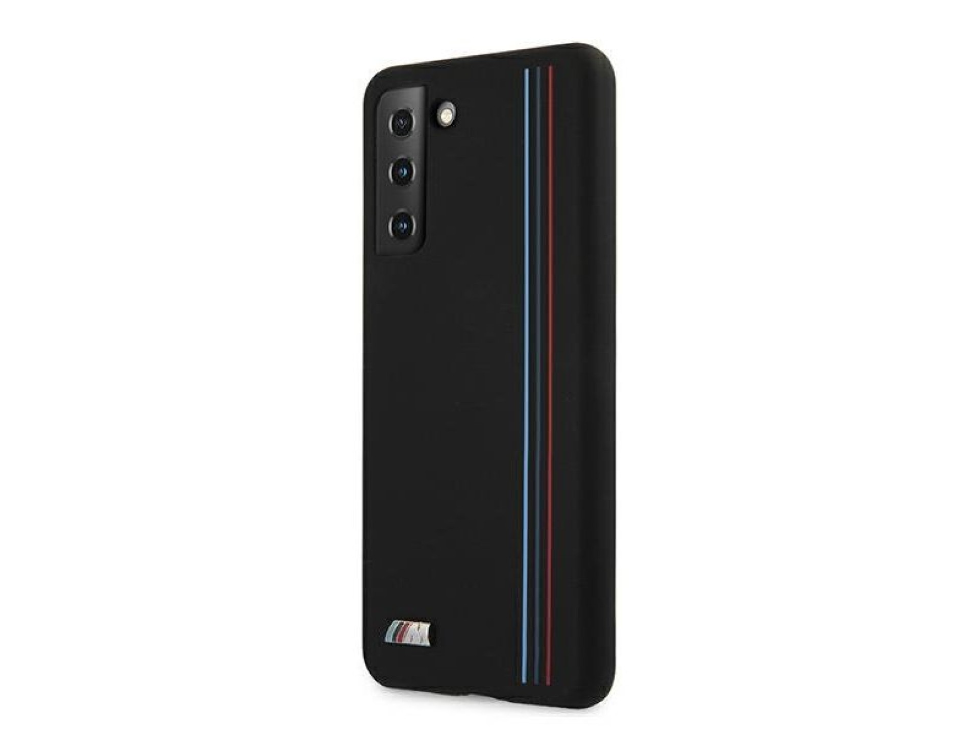 Capa BMW Silicone Stripes M Collection para Samsung Galaxy S21+ - Preta