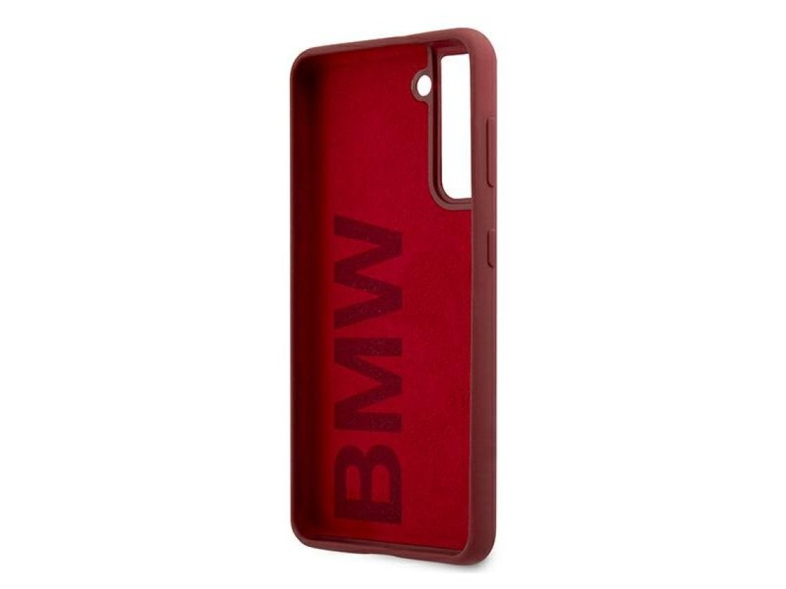 BMW Silicone Signature Logo Case for Samsung Galaxy S21+ - Red