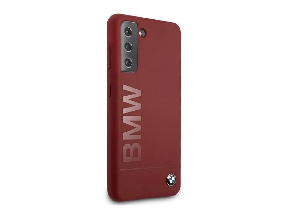 BMW Silicone Signature Logo Case for Samsung Galaxy S21+ - Red
