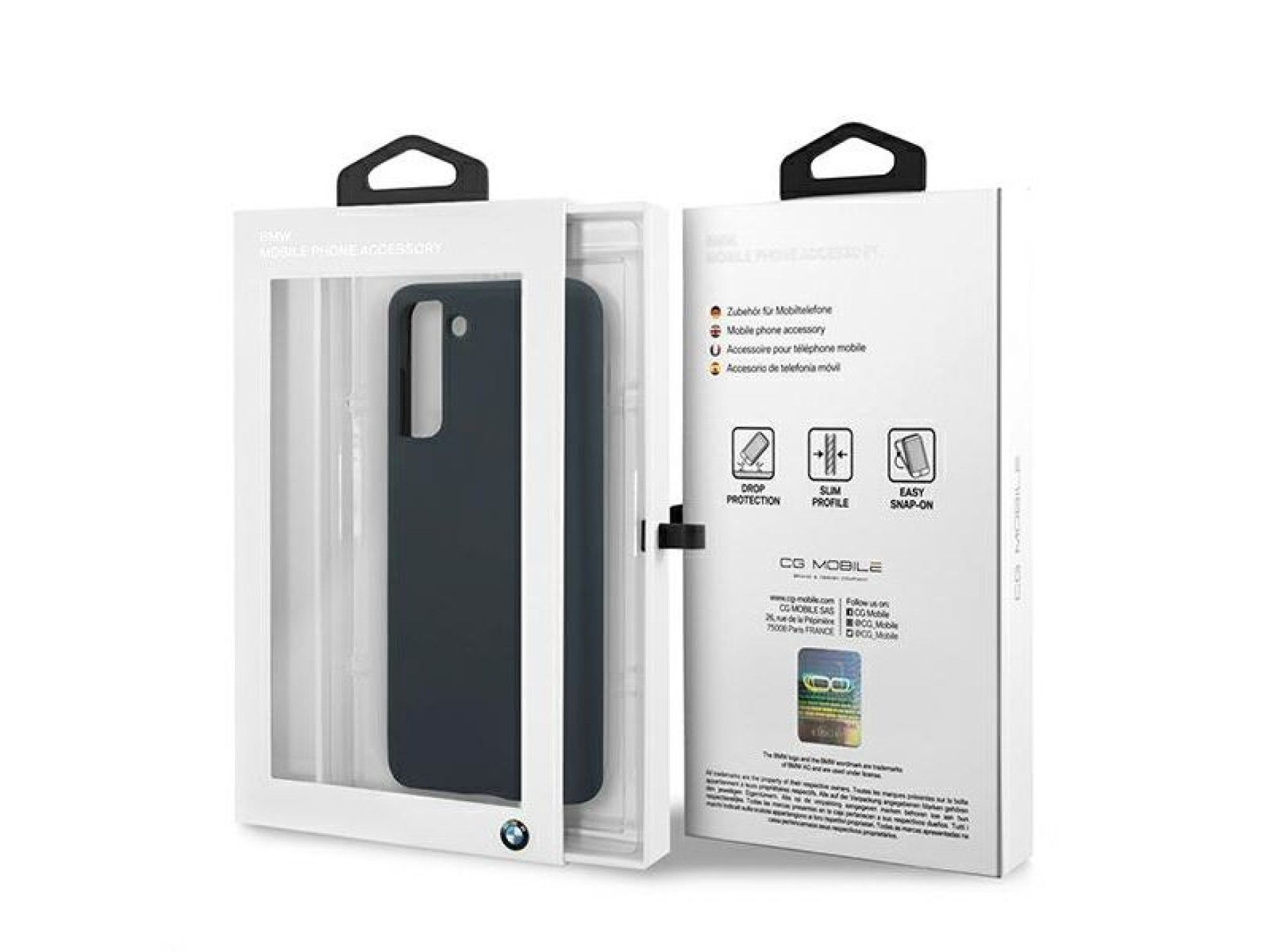 Funda de silicona BMW Signature para Samsung Galaxy S21+ - Azul marino
