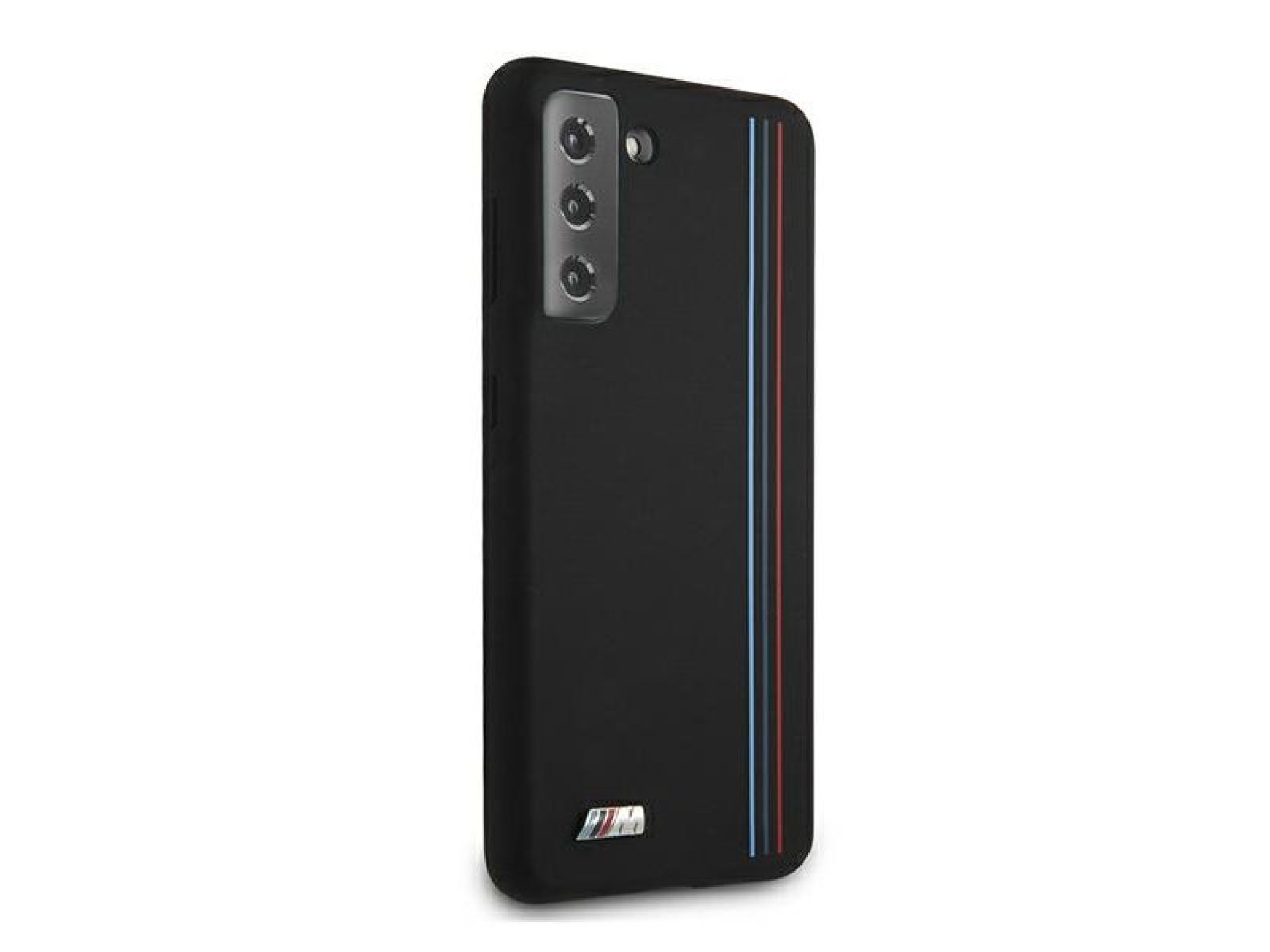 Capa BMW Silicone Stripes M Collection para Samsung Galaxy S21+ - Preta