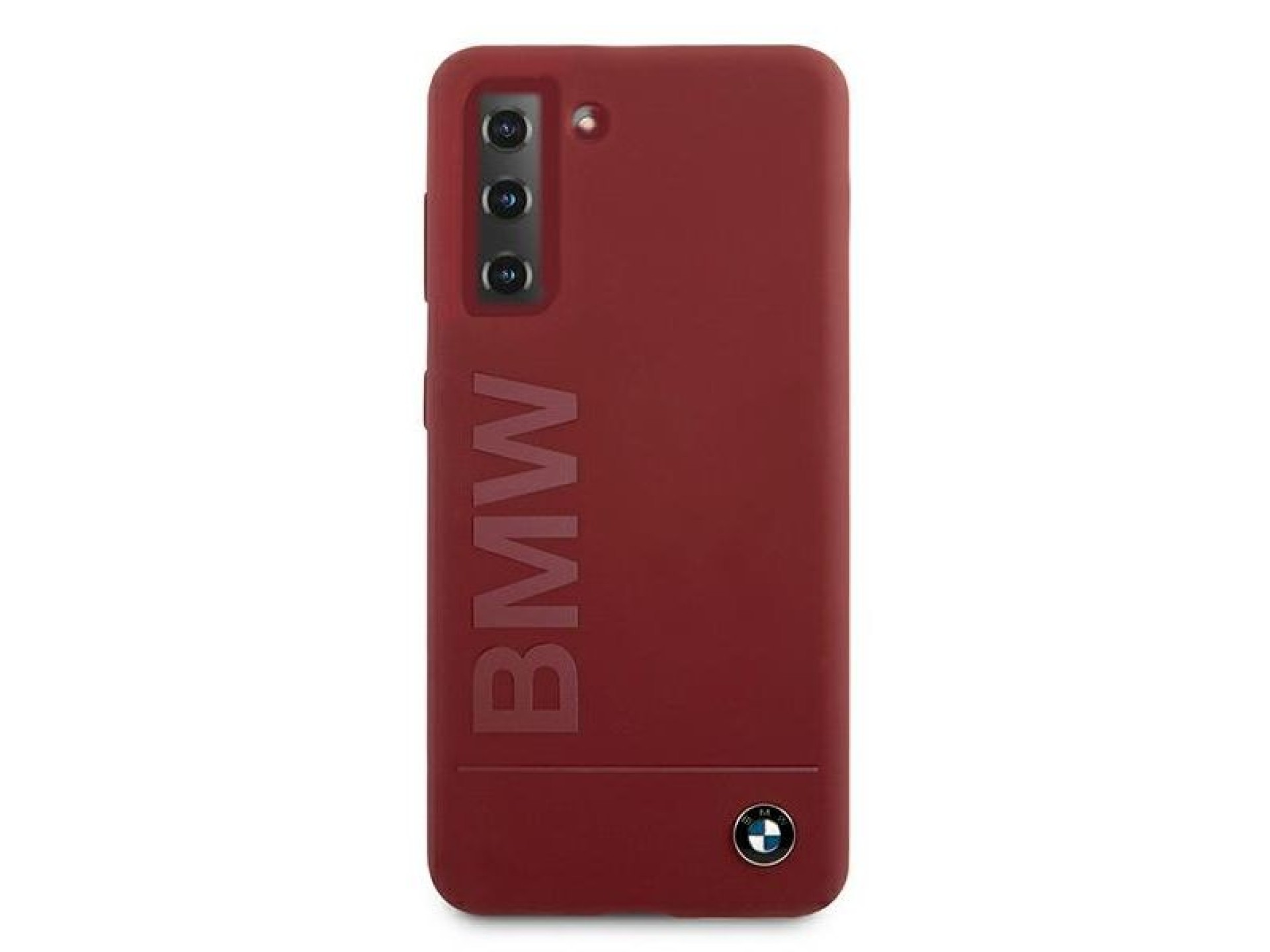 BMW Silicone Signature Logo Case for Samsung Galaxy S21+ - Red