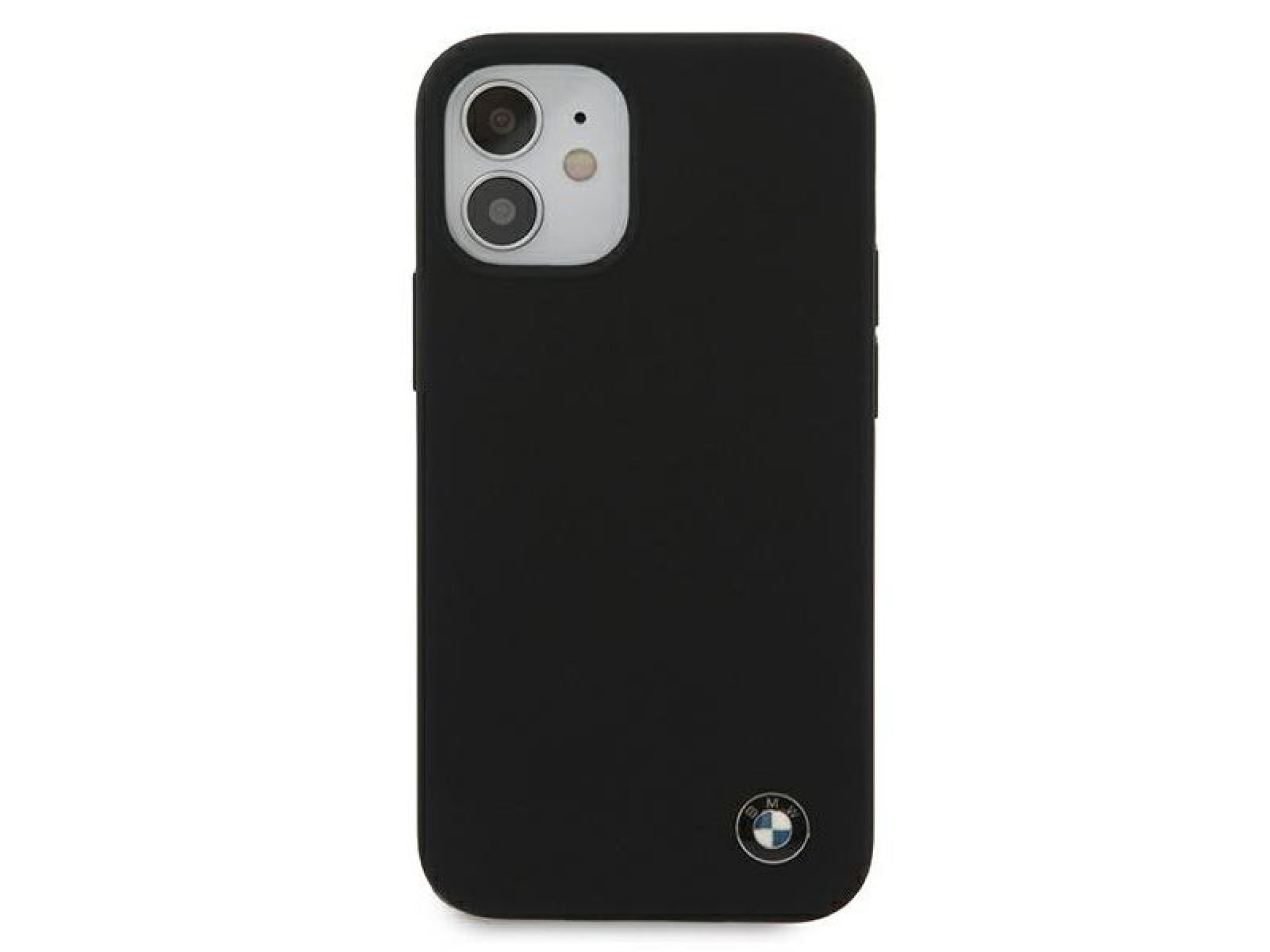 Funda de silicona BMW Signature para iPhone 12 mini - Negra