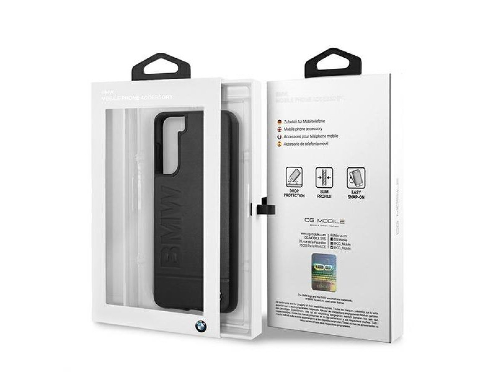 Capa com logotipo BMW Signature para Samsung Galaxy S21+ - Preta