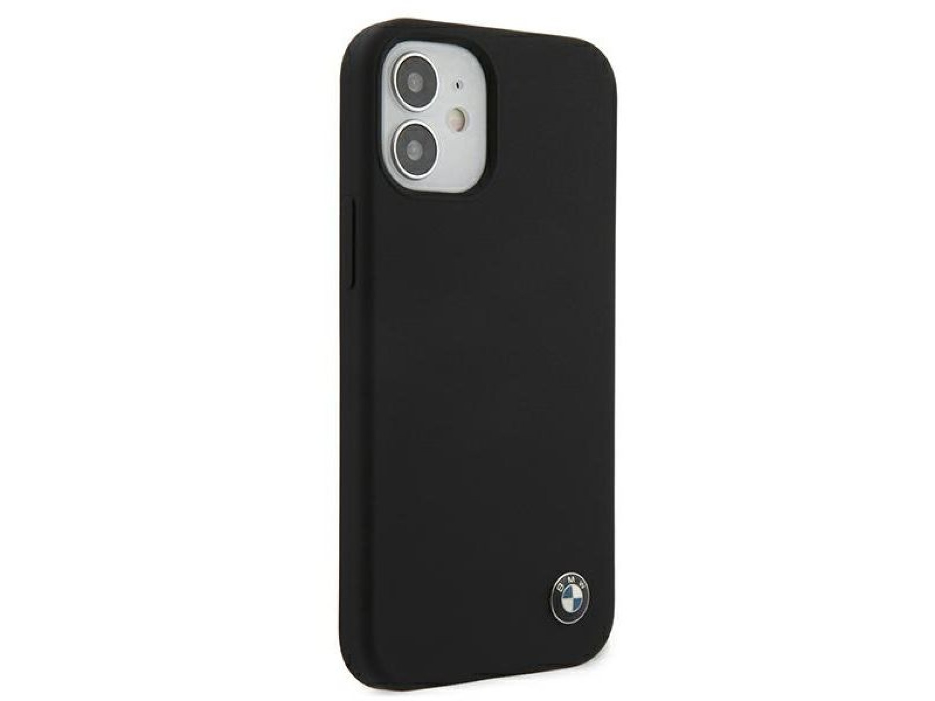 Funda de silicona BMW Signature para iPhone 12 mini - Negra