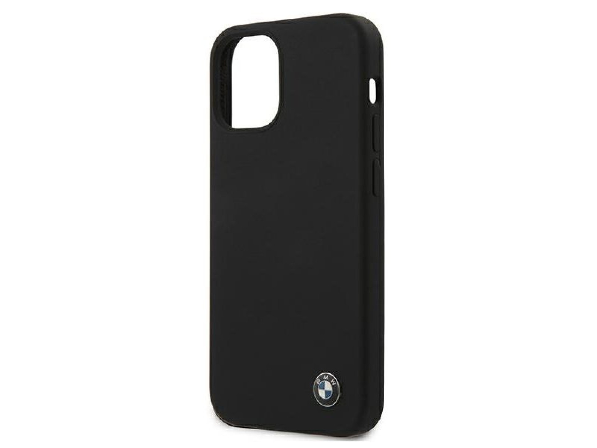 Funda de silicona BMW Signature para iPhone 12 mini - Negra