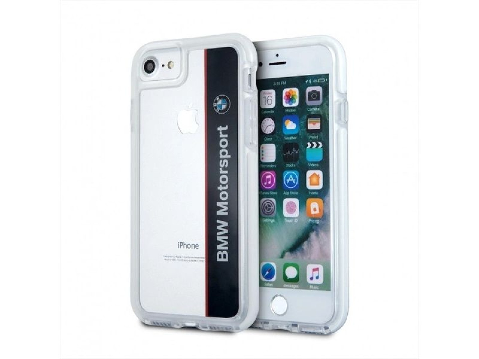 Capa BMW Motorcase para iPhone 7 / 8 / SE 2020 / SE 2022 - Preta Transparente