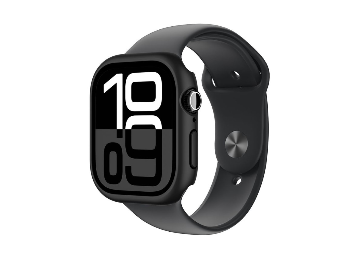 Funda minimalista AmazingThing para Apple Watch de 46 mm – negra