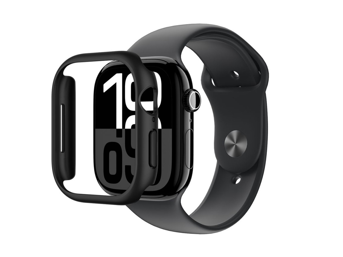 Funda minimalista AmazingThing para Apple Watch de 46 mm – negra