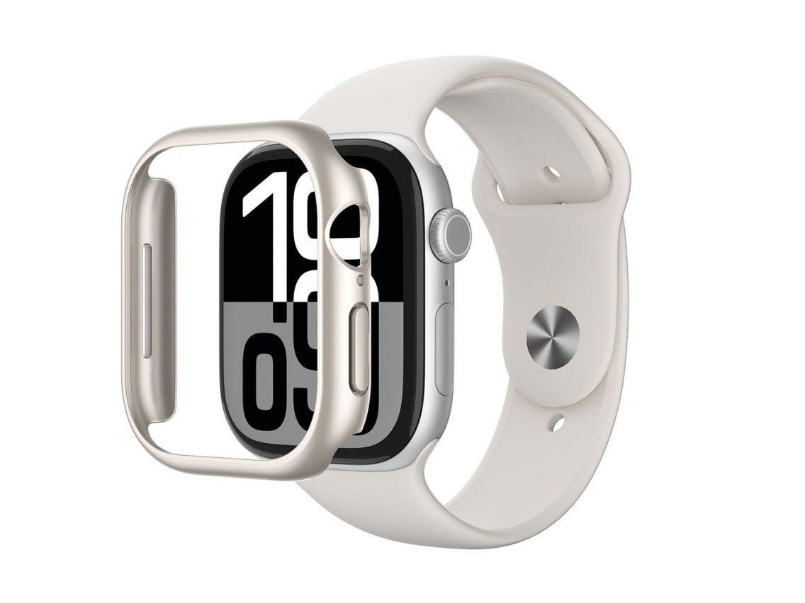 Capa minimalista AmazingThing para Apple Watch 46mm – prata