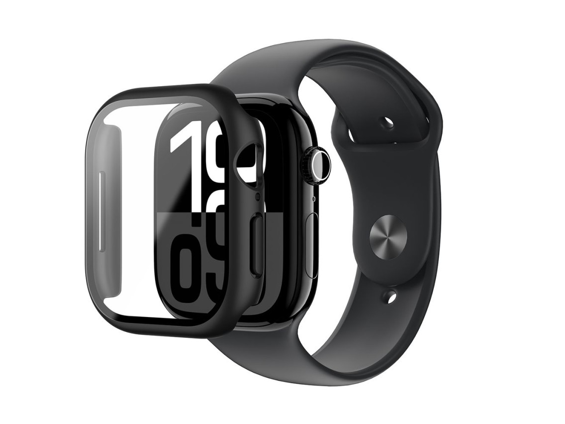 Capa de vidro AmazingThing Radix para Apple Watch 46mm – Preta