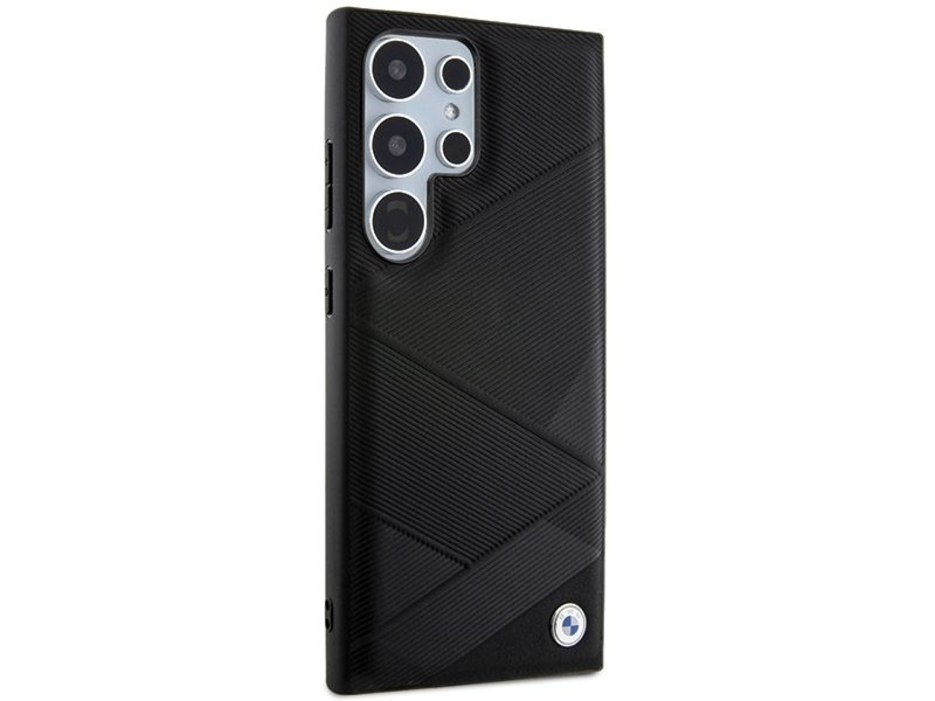 BMW BMHCS24L23RCGPK S24 Ultra S928 negro/negro estuche rígido de cuero Signature con patrón de línea
