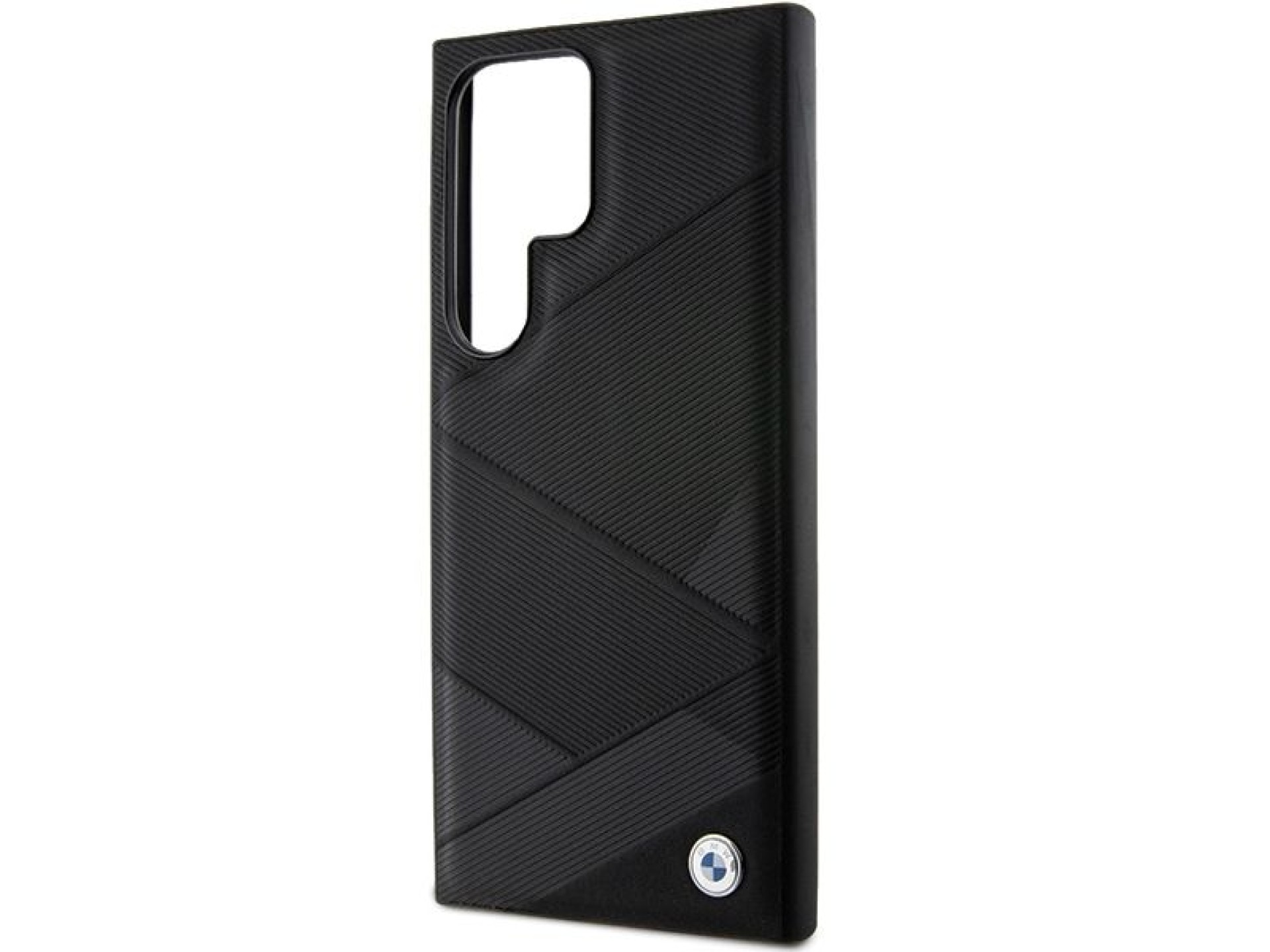 BMW BMHCS24L23RCGPK S24 Ultra S928 negro/negro estuche rígido de cuero Signature con patrón de línea