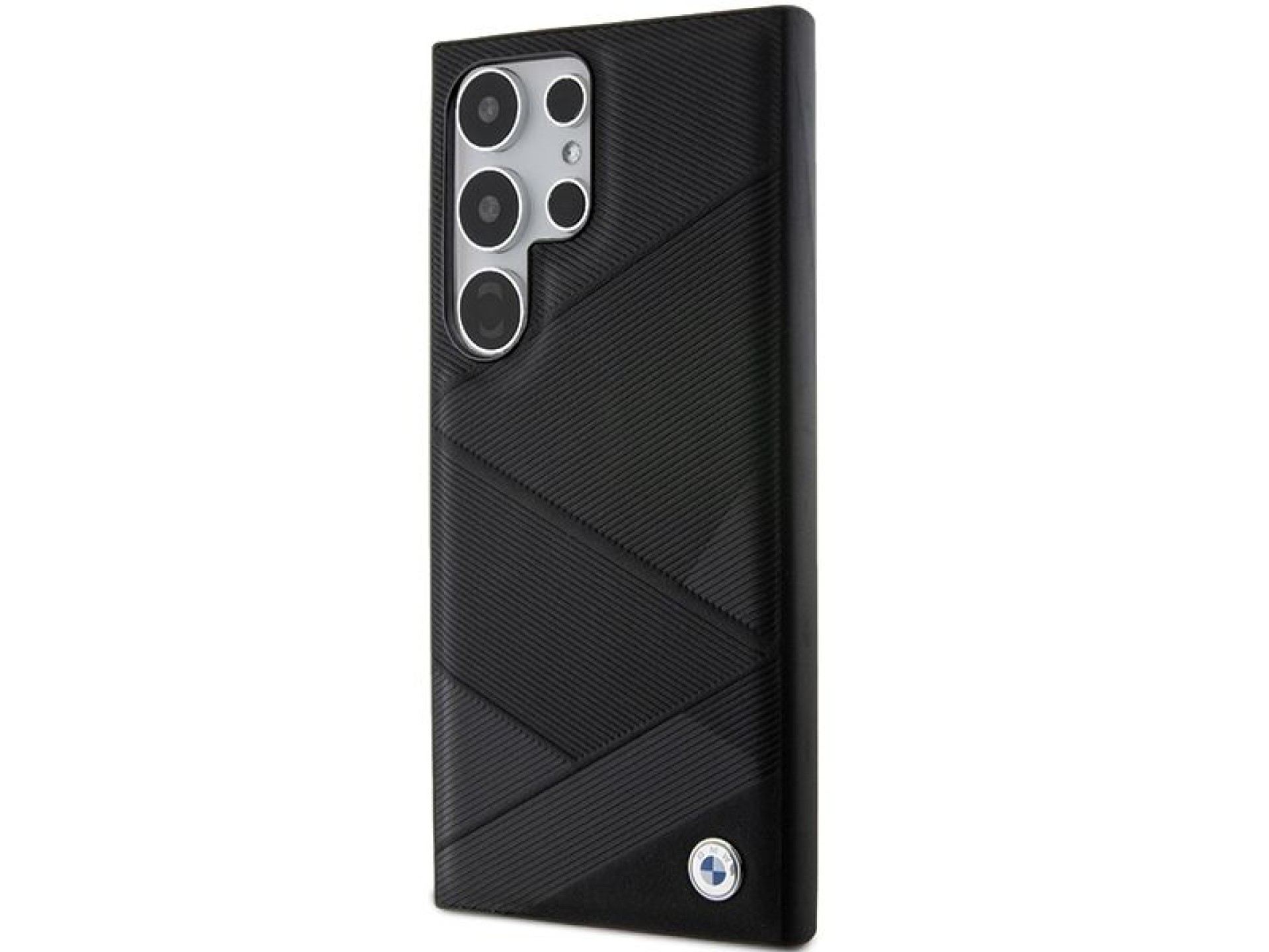 BMW BMHCS24L23RCGPK S24 Ultra S928 negro/negro estuche rígido de cuero Signature con patrón de línea