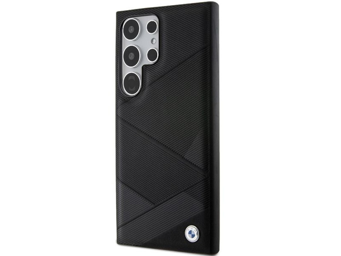 BMW BMHCS24L23RCGPK S24 Ultra S928 negro/negro estuche r�gido de cuero Signature con patr�n de l�nea