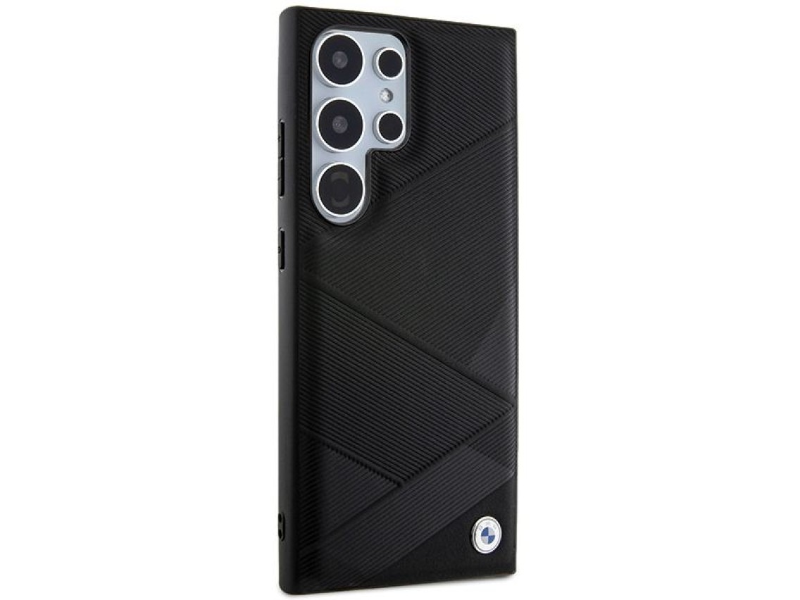 BMW BMHCS24L23RCGPK S24 Ultra S928 negro/negro estuche r�gido de cuero Signature con patr�n de l�nea