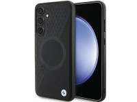BMW BMHMS24M23RTPK S24+ S926 black/black hardcase Signature Leather Half Textured & Circle MagSafe