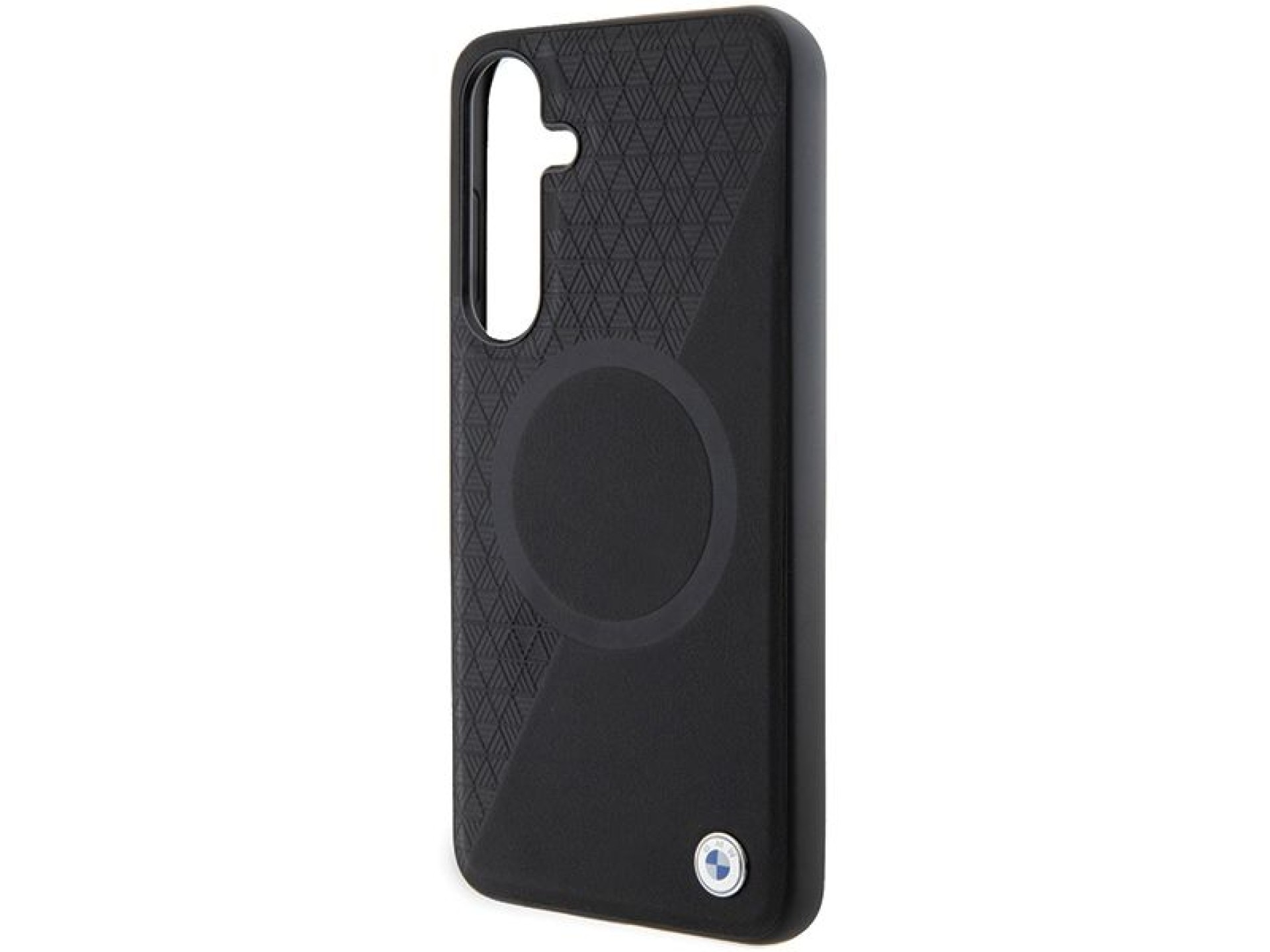 BMW BMHMS24M23RTPK S24+ S926 black/black hardcase Signature Leather Half Textured & Circle MagSafe