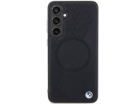 BMW BMHMS24M23RTPK S24+ S926 black/black hardcase Signature Leather Half Textured & Circle MagSafe