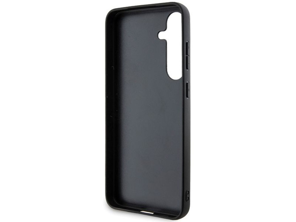 BMW BMHMS24M23RTPK S24+ S926 black/black hardcase Signature Leather Half Textured & Circle MagSafe